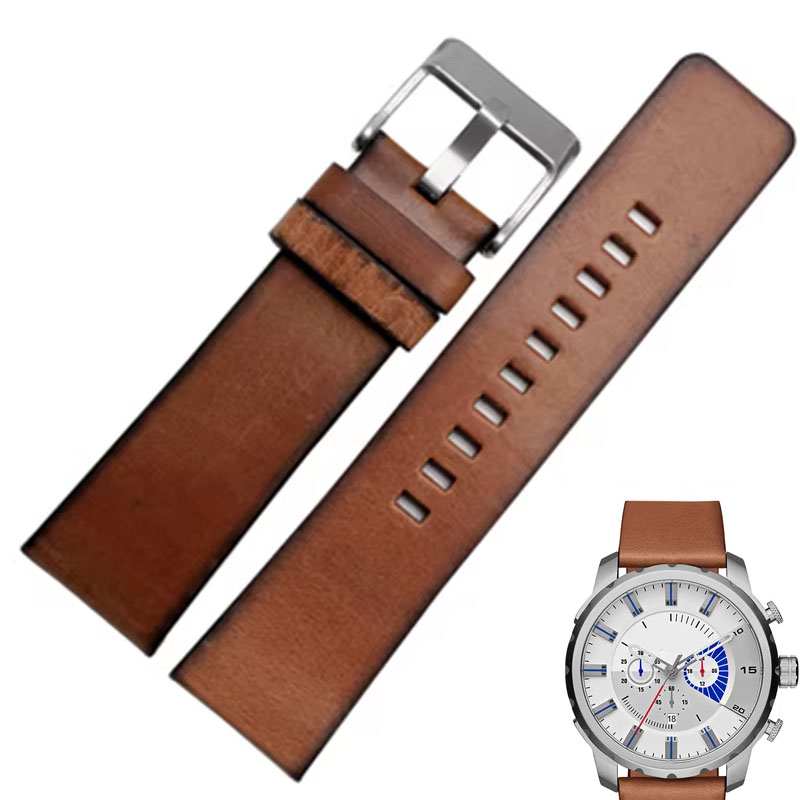 Diesel Watches Smartwatch - سوار ساعة من الجلد للرجال ،