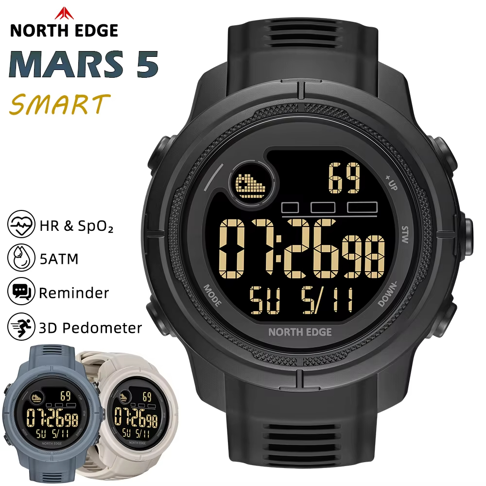 Smartwatch Watches For Men Digital - NORTH EDGE NEW MARS 5 ساعة