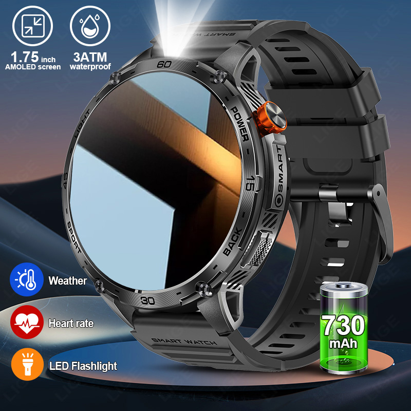 Smartwatch Latest Watches For Men - LIGE 730mAh بطارية كبيرة جدا وقت