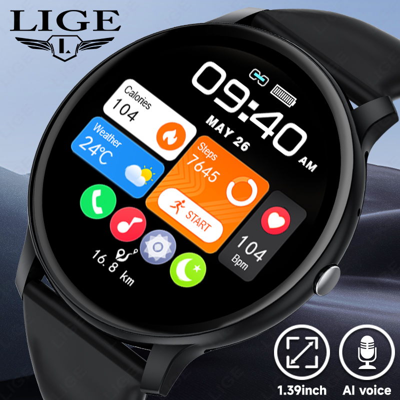 LIGE بلوتوث دعوة النساء ساعة ذ - مراجعة Smartwatch Latest Watches For Men وسعره