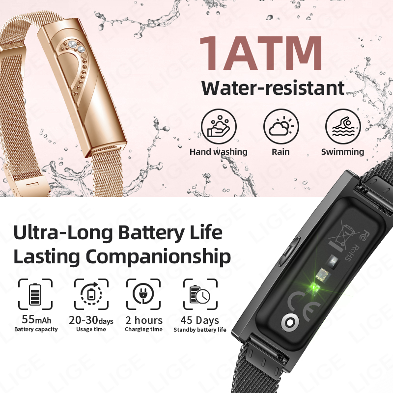 سوار ذكي من LIGE لمراقبة معدل  - مراجعة Couple Watches Smartwatch وسعره