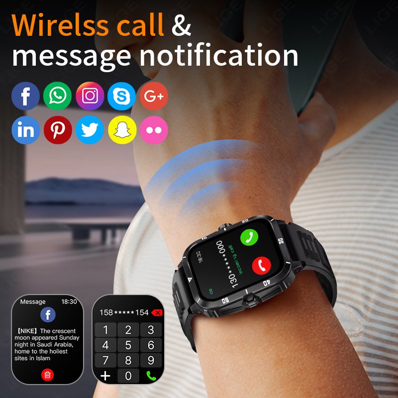 2.01 شاشة ساعة ذكية بلوتوث دعو - مراجعة Smartwatch Latest Watches For Men وسعره