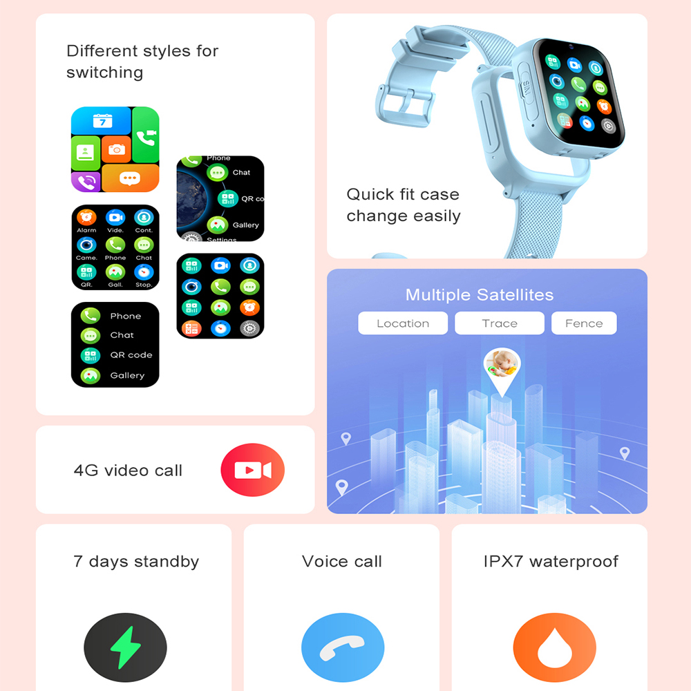 ساعة ذكية للأطفال 4G GPS WIFI  - مراجعة Smartwatch Watches For Girls Kids وسعره