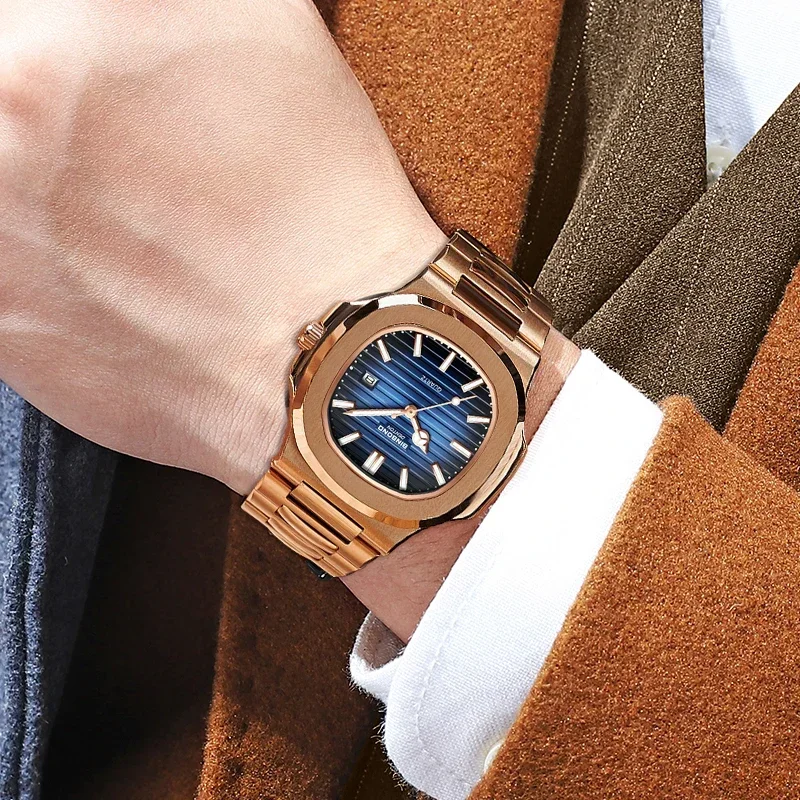 جديد سويسرا رجل عادية ارتفع ال - مراجعة Smartwatch Luxury Watches For Men وسعره