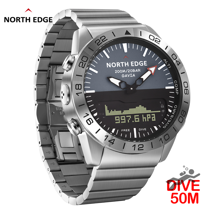 ساعة غوص رجالية من نورث إيدج،  - مراجعة Smartwatch Watches For Men Digital وسعره