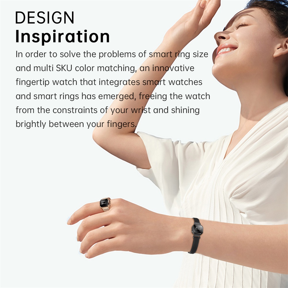 خاتم ذكي جديد بشاشة OLED مقاس  - مراجعة Couple Watches Smartwatch وسعره