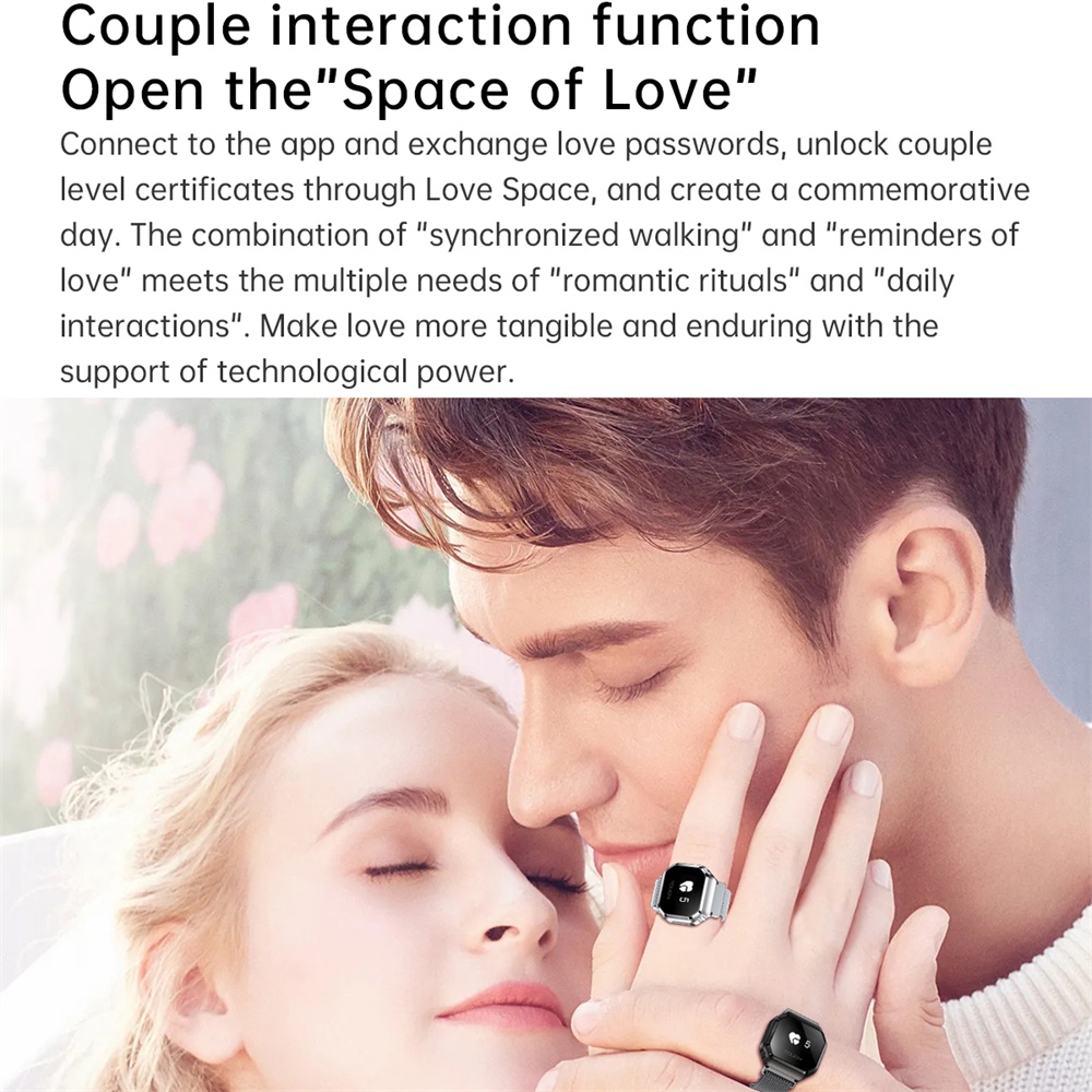 خاتم ذكي جديد بشاشة OLED مقاس  - مراجعة Couple Watches Smartwatch وسعره