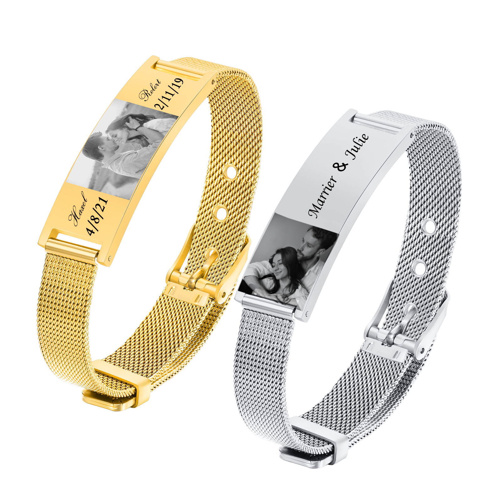 سوار معرف شخصية للنساء الرجال  - مراجعة Mesh Stainless Strap وسعره