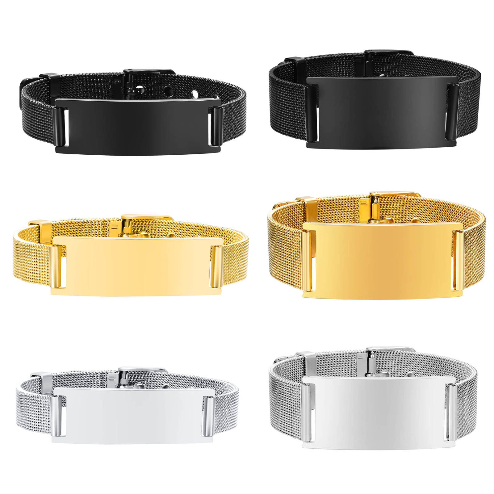 سوار معرف شخصية للنساء الرجال  - مراجعة Mesh Stainless Strap وسعره