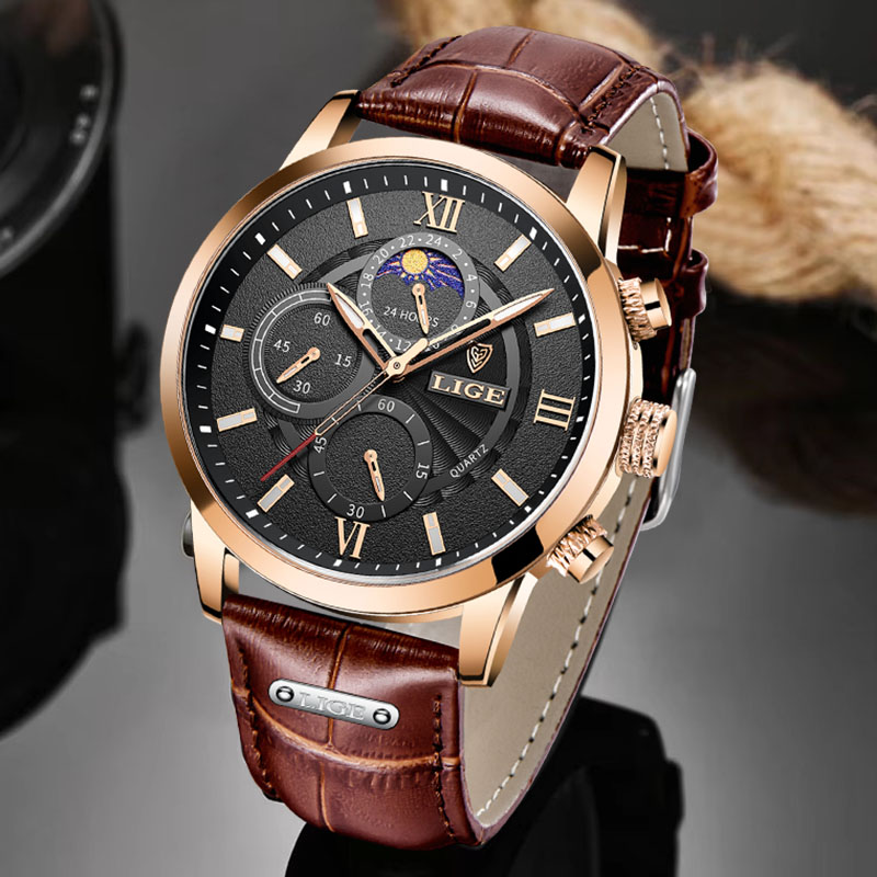 ساعة رجالية أنيقة من LIGE، ساع - مراجعة Smartwatch Watches Brands For Men وسعره