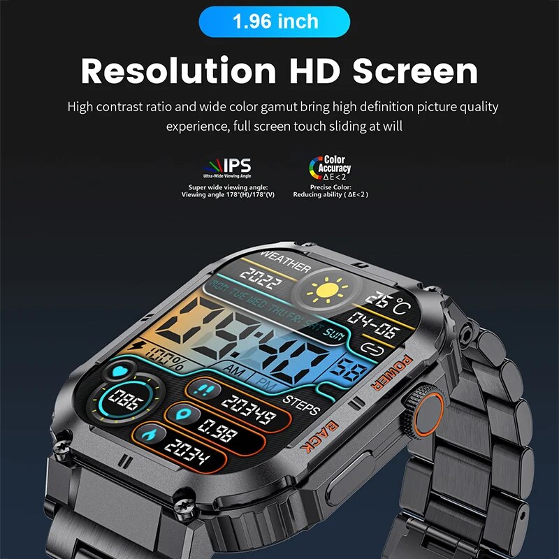 LIGE-ساعة ذكية للياقة البدنية  - مراجعة Smartwatch Watches For Men Digital وسعره