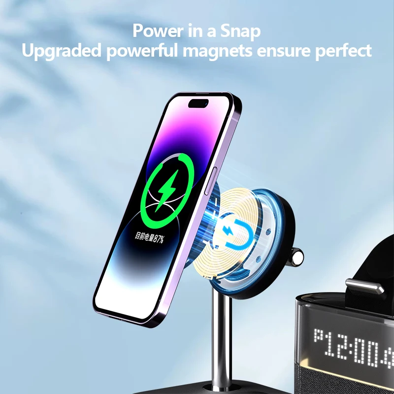 شاحن لاسلكي جديد 5 في 1 مع منب - مراجعة Smartwatch New Watches وسعره