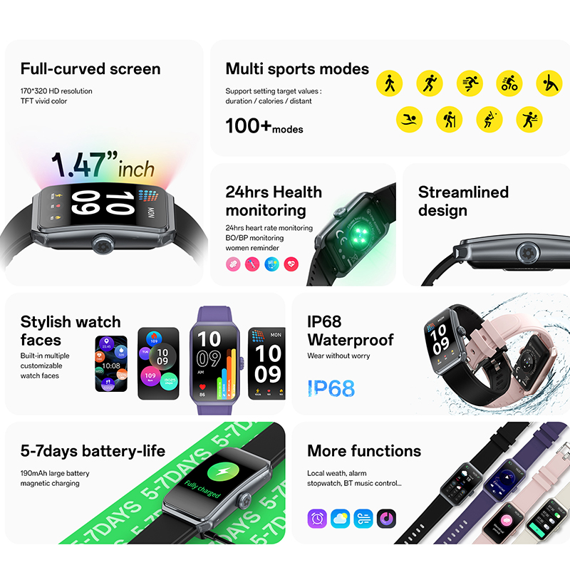ساعة ذكية نسائية جديدة من GEJI - مراجعة Couple Watches Smartwatch وسعره