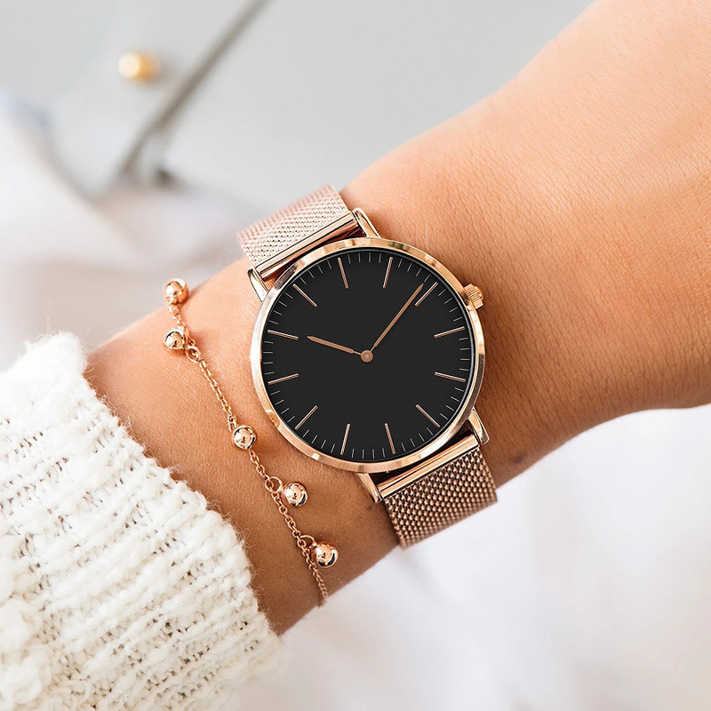 ساعة يد كوارتز بحزام شبكي من ا - مراجعة Mesh Stainless Strap وسعره