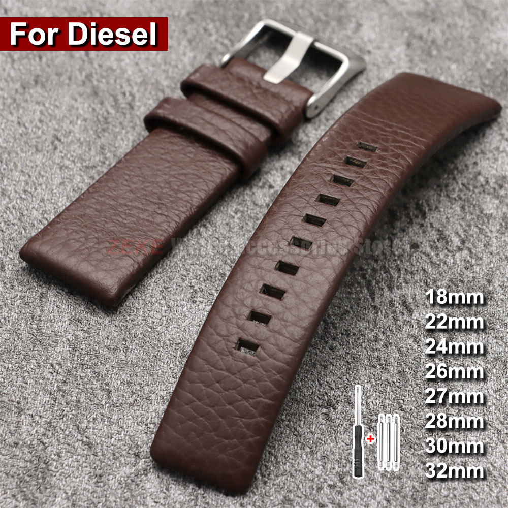 حزام ساعة من جلد الليتشي الفاخ - مراجعة Diesel Watches Smartwatch وسعره