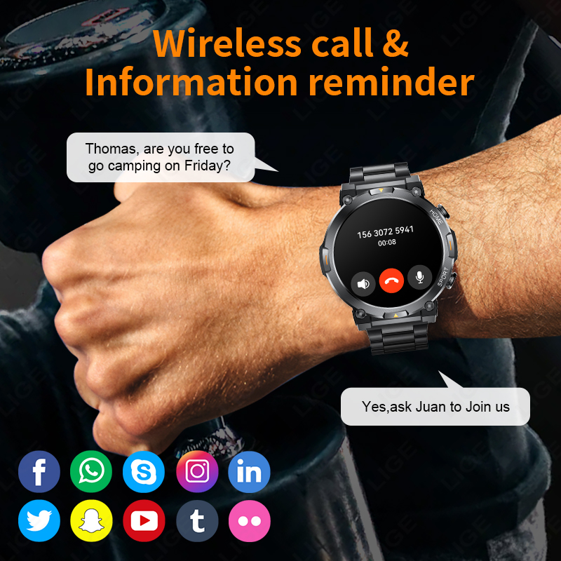 ساعة ذكية رياضية للرجال من LIG - مراجعة Smartwatch Latest Watches For Men وسعره