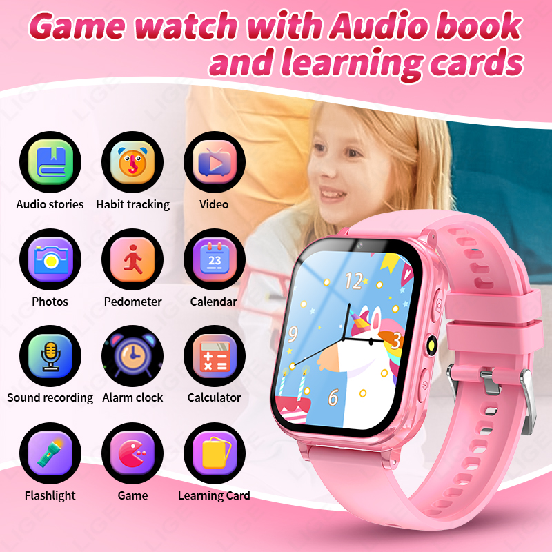 LIGE الأطفال ساعة ذكية فتاة صب - مراجعة Smartwatch Watches For Girls Kids وسعره