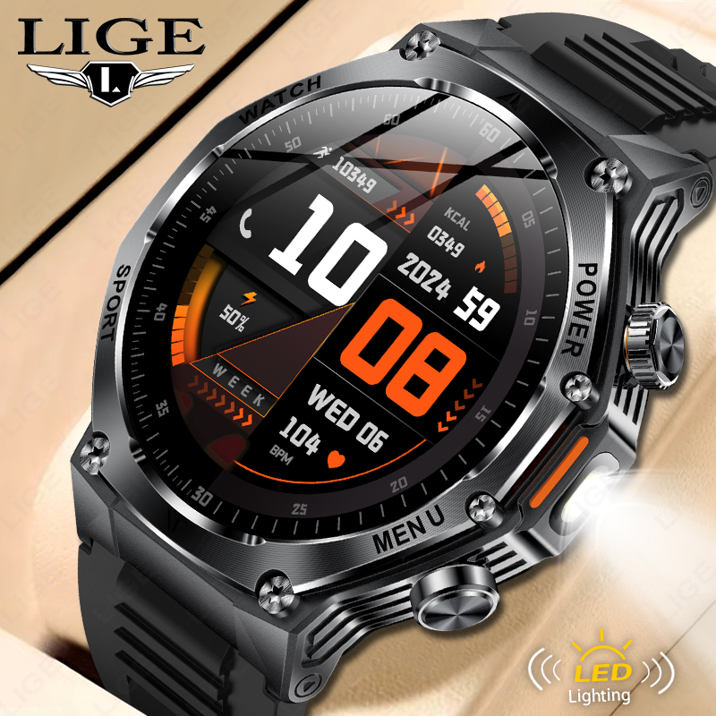 LIGE جديد الرجال 800mAh الترا  - مراجعة Smartwatch Latest Watches For Men وسعره