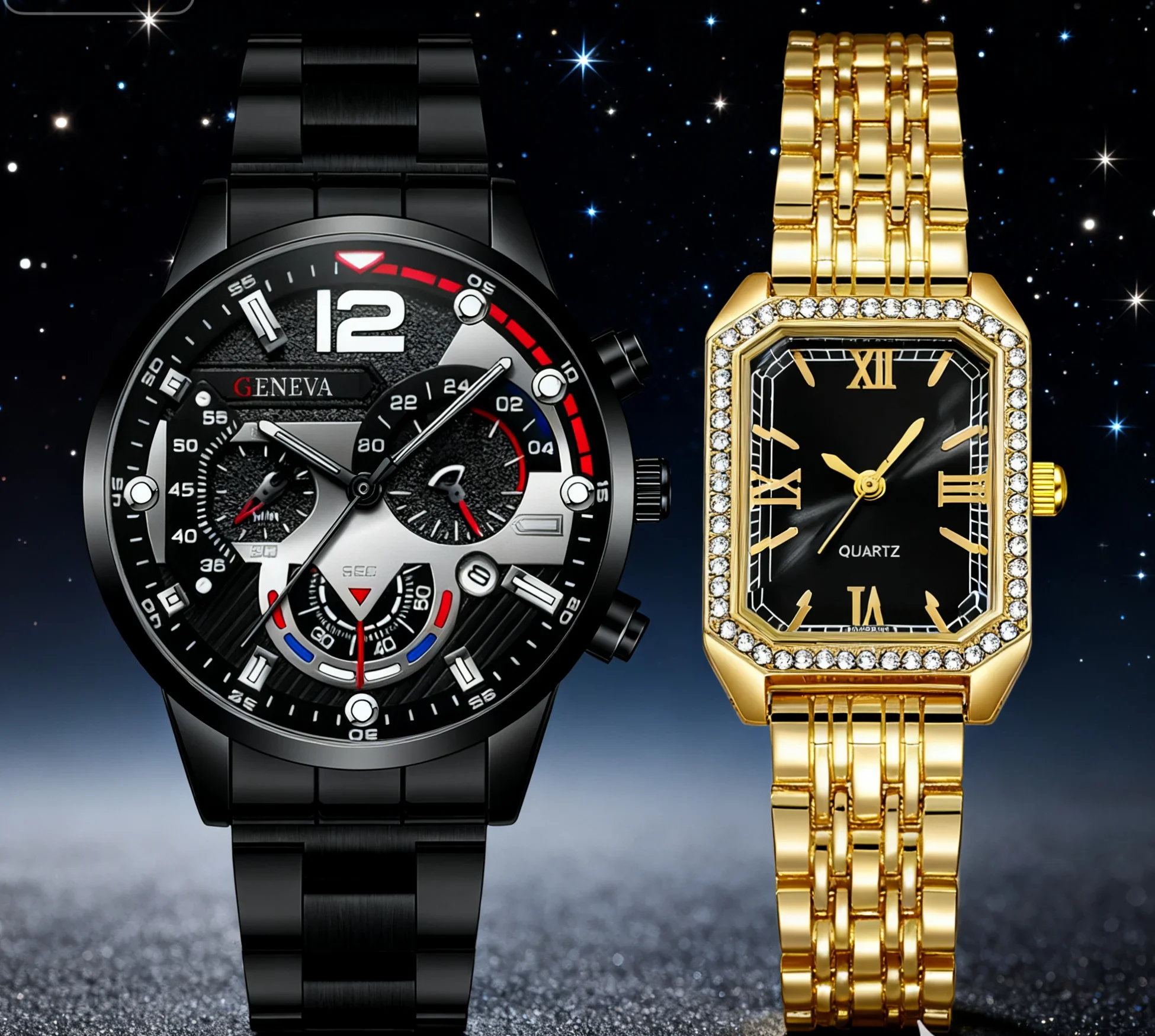 ساعة كوارتز جديدة جميلة وعصرية - مراجعة Couple Watches Smartwatch وسعره