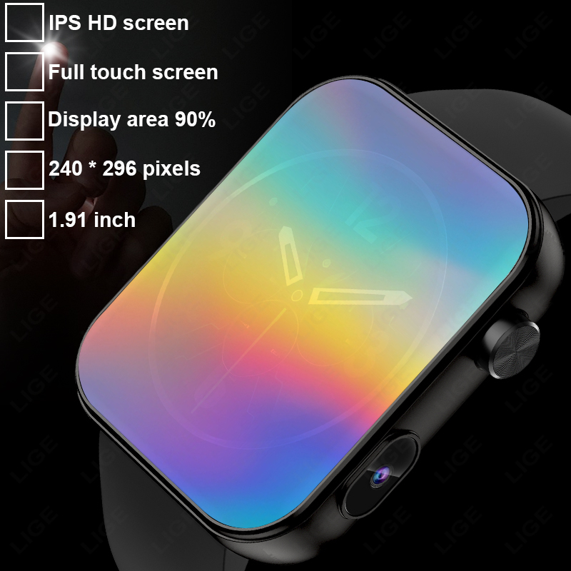 LIGE مع الكاميرا يمكن التقاط ا - مراجعة Smartwatch Latest Watches For Men وسعره