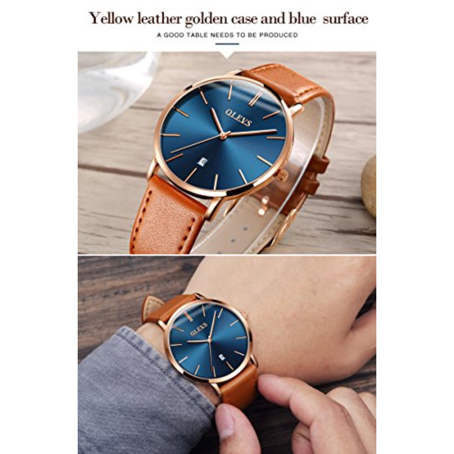 ساعات OLEVS الرجالية الجلدية ا - مراجعة Smartwatch Watches For Men Digital وسعره